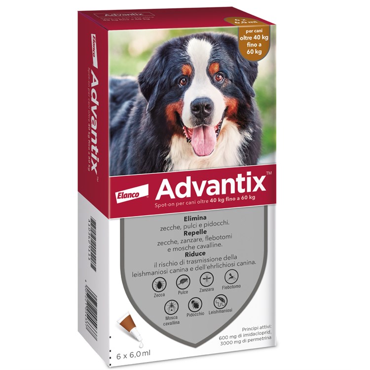 Advantix Spot-On 6 pipette 40 kg - 60 kg Per Cani