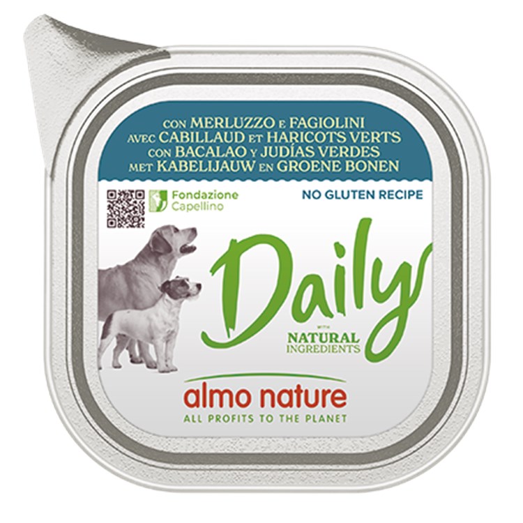 Almo Nature Daily Menu Merluzzo e Fagiolini 100 gr Per Cane