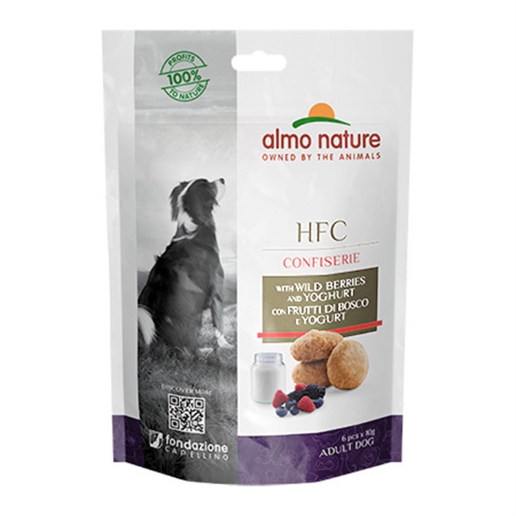 Almo Nature HFC Biscotti Confiserie con Frutti di Bosco e Yogurt 60 gr Per Cani