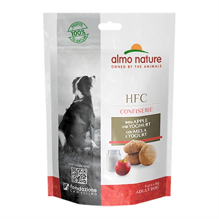 Almo Nature HFC Biscotti Confiserie con Mela e Yogurt 60 gr Per Cani