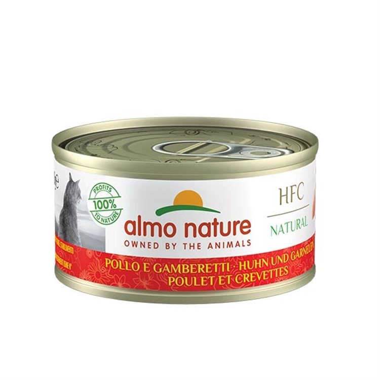 Almo Nature Hfc Natural Pollo e Gamberetti 70 gr Cibo Per Gatti