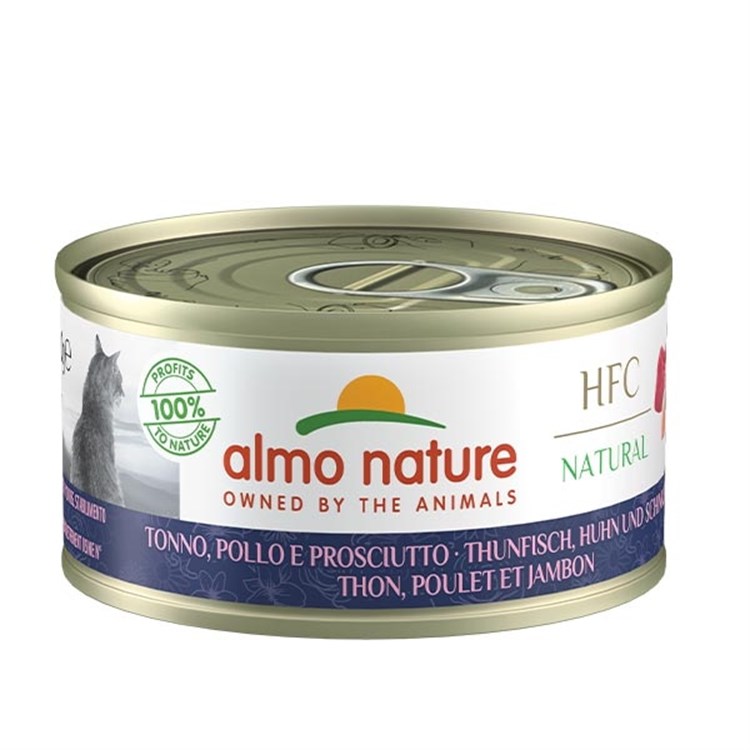 Almo Nature Hfc Tonno, Pollo e Prosciutto 150 gr Per Gatti