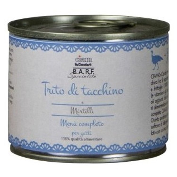 Barf Menu Completo Trito di Tacchino per Gatti