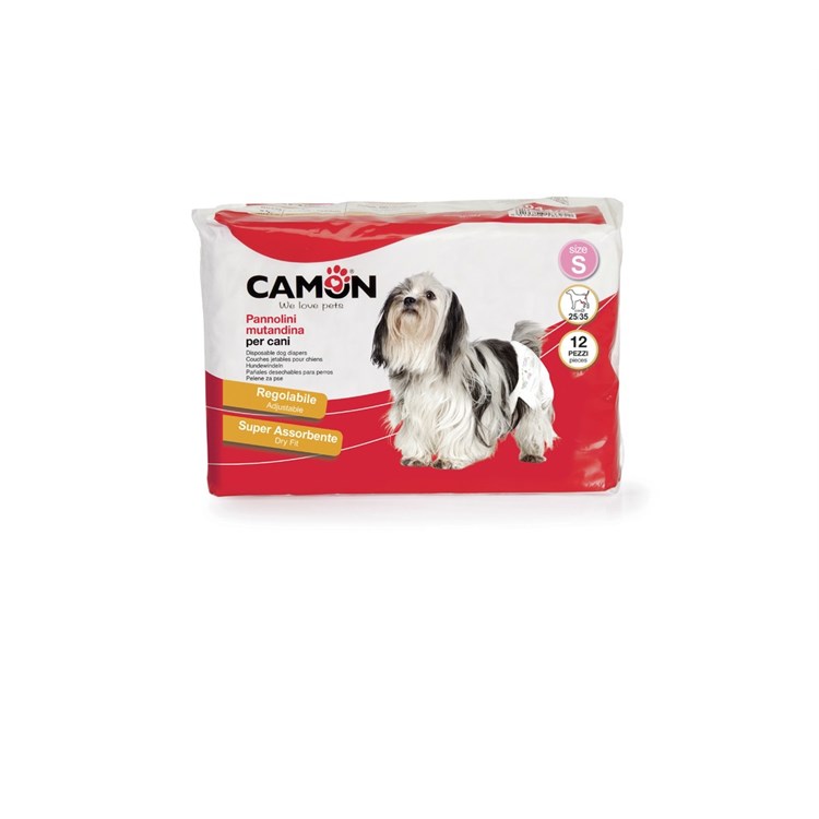 Camon 12 Pannolini Mutandina Taglia S Per Cani Femmina