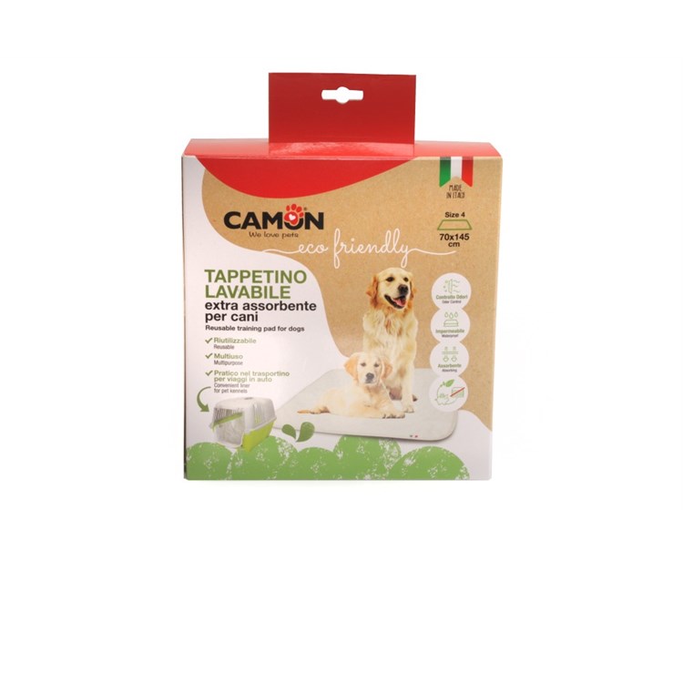 Camon Tappetino Igienico Lavabile Riutilizzabile Extra Assorbente 70 x 145 cm Per Cani