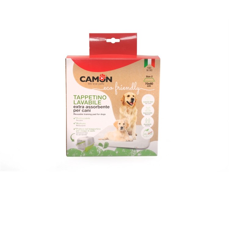 Camon Tappetino Igienico Lavabile Riutilizzabile Extra Assorbente 70 x 60 cm Per Cani