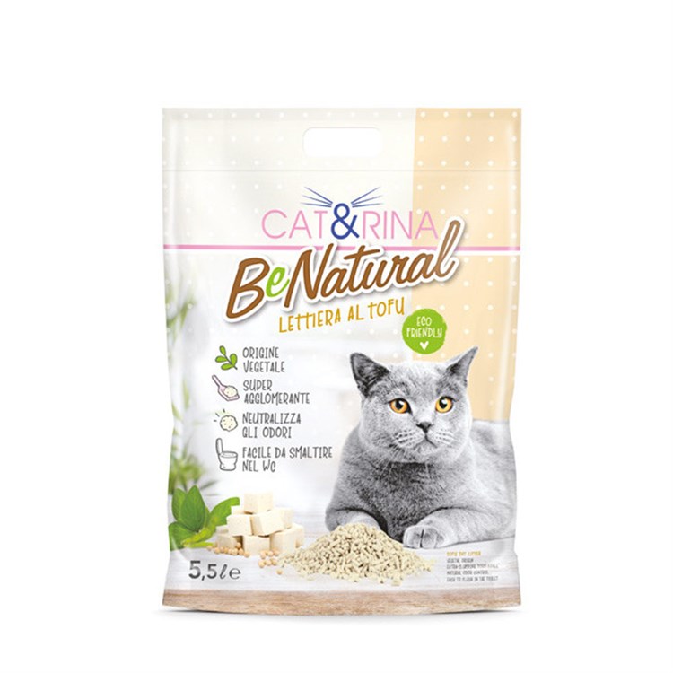 Cat&Rina Lettiera per Gatti al Tofu Classica 5,5 lt