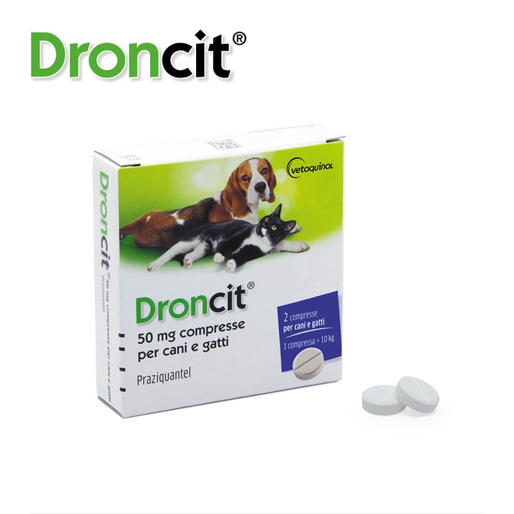 Droncit 50 mg 2 Compresse per Cani e Gatti