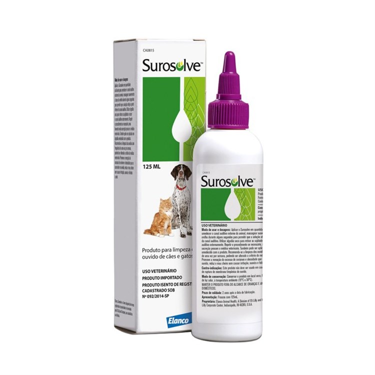 Elanco Surosolve 125 ml Detergente Auricolare Cane Gatto