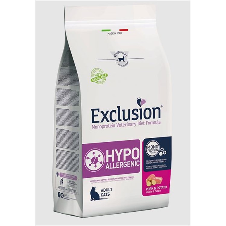 Exclusion Diet Cat Hypoallergenic Maiale e Patate 1,5 kg Gatto