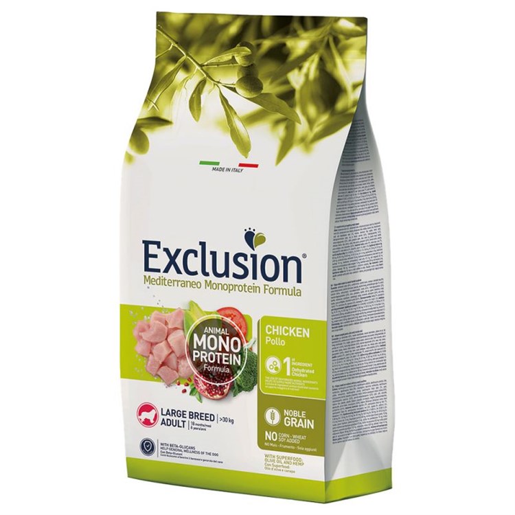 Exclusion Mediterraneo Adult Large Breed Pollo 12 Kg