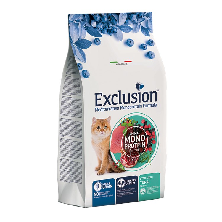 Exclusion Mediterraneo Sterilized Tonno 1,5 kg Crocchette Per Gatti Sterilizzati