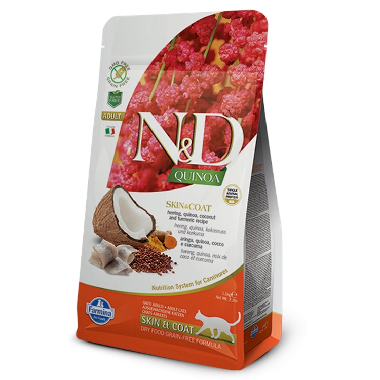 Farmina N/d Grain Free Quinoa Skin & Coat Aringhe 1,5 Kg Per Gatto
