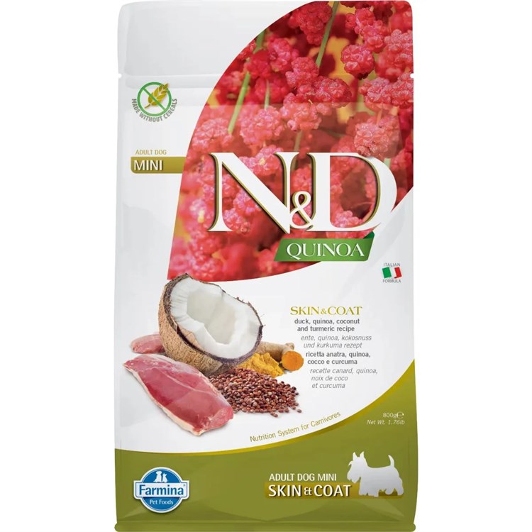 Farmina N/D Quinoa Grain Free Adult Mini Skin Coat Anatra Cocco 2,5 kg Per Cani