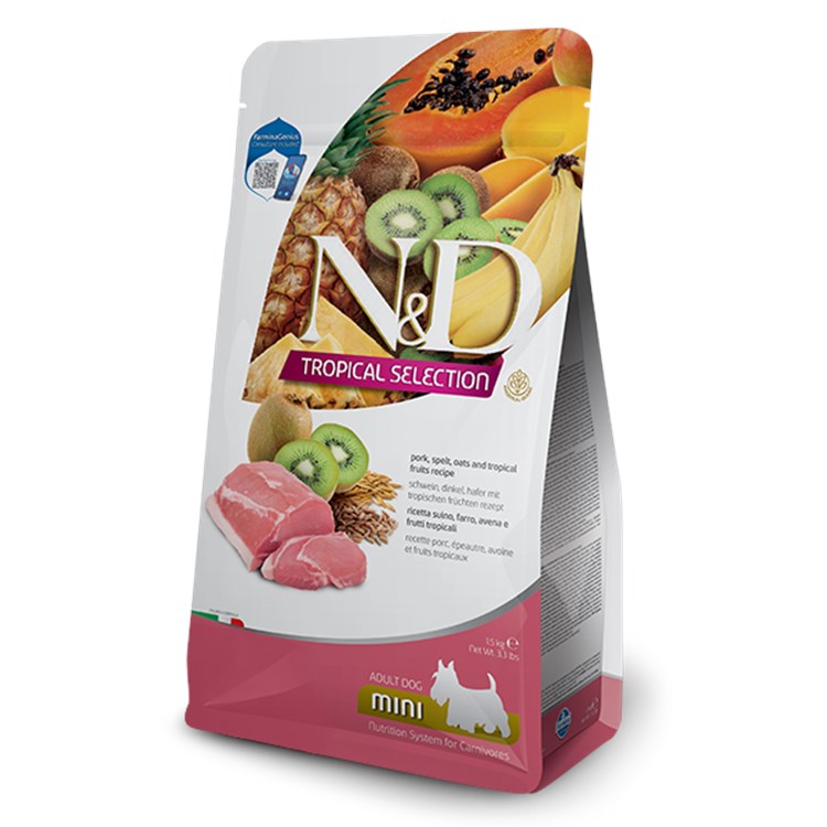 Farmina ND Tropical Fruits Adult Mini Maiale 1,5 Kg Cibo Per Cani