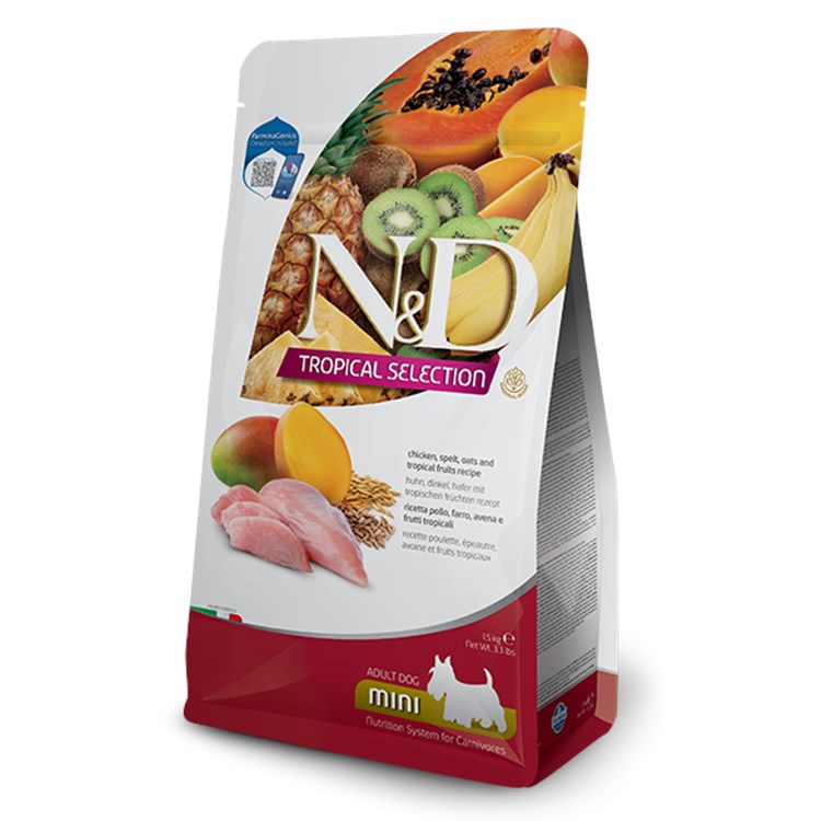 Farmina ND Tropical Fruits Adult Mini Pollo 5 Kg Cibo Per Cani