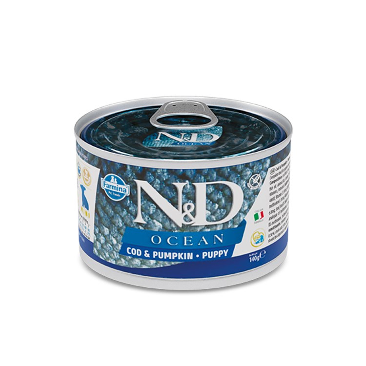 Farmina N/D Umido Ocean Dog Mini Puppy Merluzzo e Zucca 140 Gr Cane