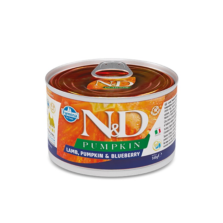 Farmina N/D Umido Pumpkin Dog Mini Adult Agnello e Mirtillo 140 Gr Cane