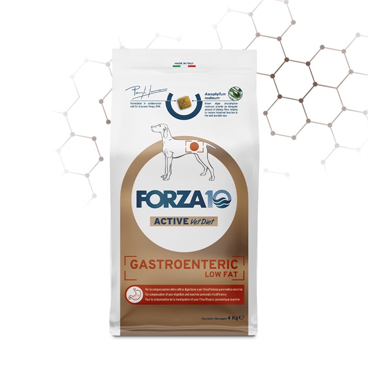 Forza 10 Active Vet Diet Gastroenteric Low Fat 4 kg Crocchette Per Cani