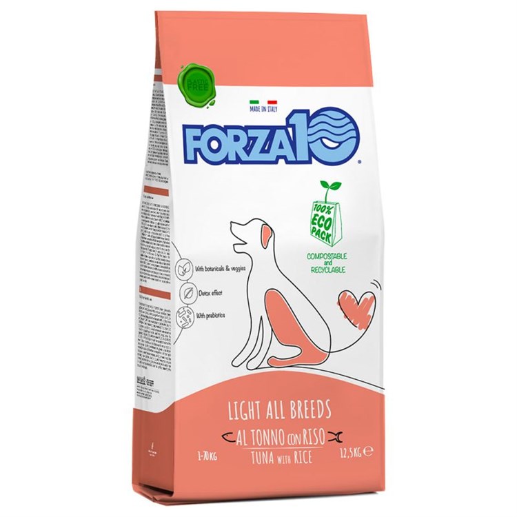 Forza 10 Light All Breeds Maintenance Tonno e Riso 12,5 kg Per Cani DANNEGGIATO