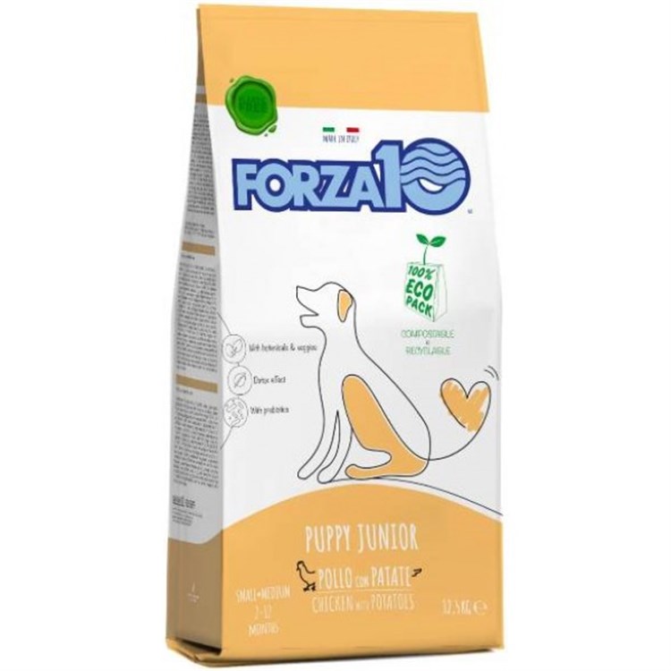 Forza 10 Puppy Medium Maxi Pollo 12 kg Crocchette Per Cani