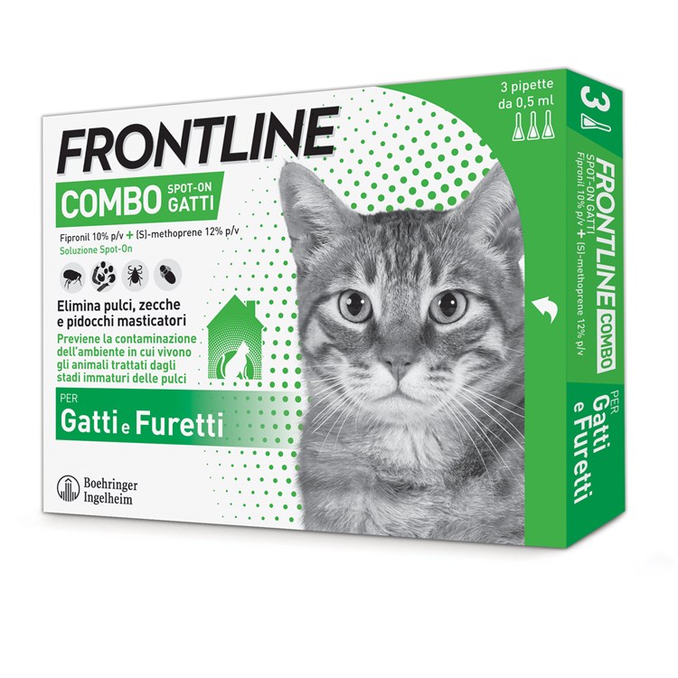 Frontline Combo Per Gatti 3 Pipette da 0,5 ml