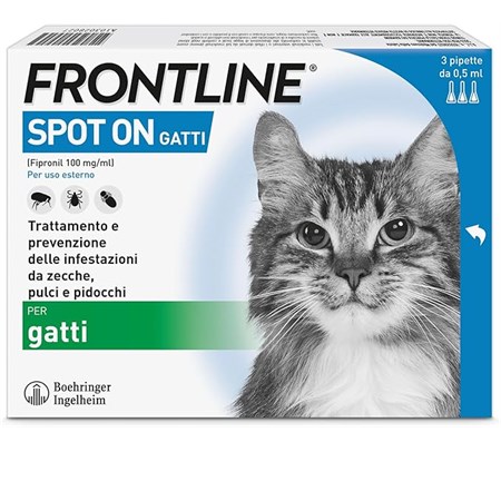 frontline spot on antiparassitario per gatto 4 pipette per gatti