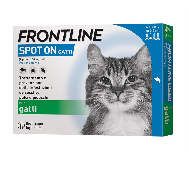 Frontline - SPOT ON Antiparassitario per Gatto 4 Pipette per gatti