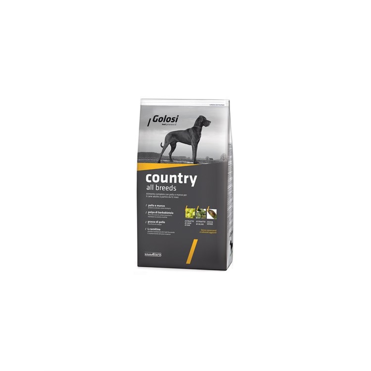 Golosi Country All Breed Pollo e Manzo 12 kg Crocchette Cani