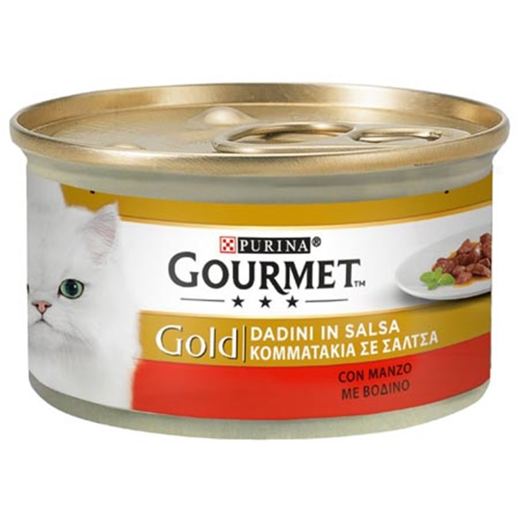 Gourmet gold dadini 85 gr Manzo Scatoletta Gatti