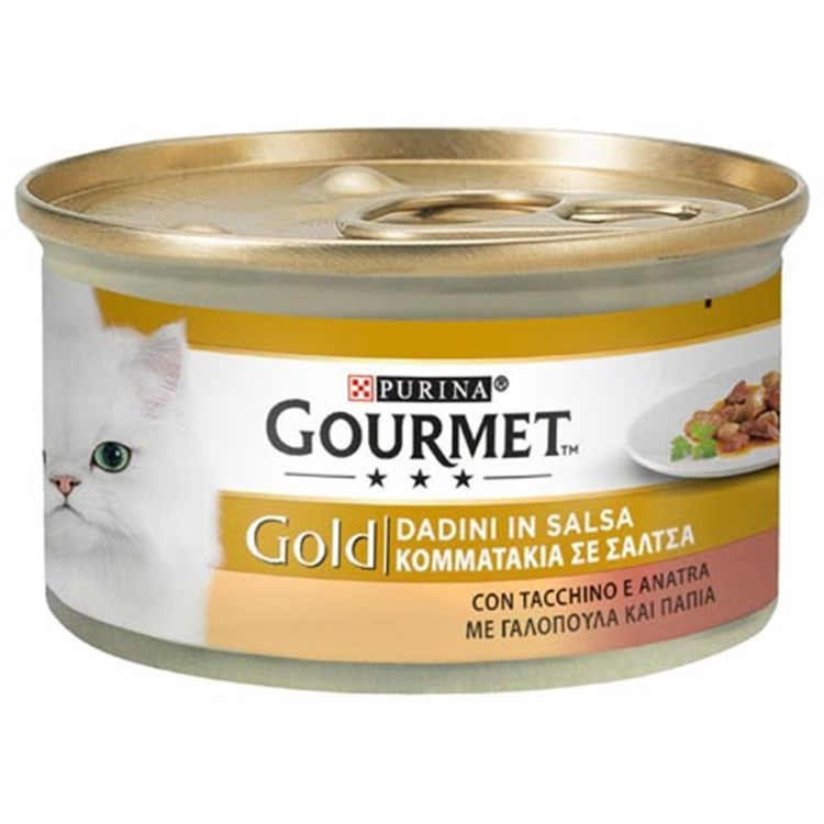 Gourmet gold dadini 85 gr Tacchino e anatra Scatoletta Gatti