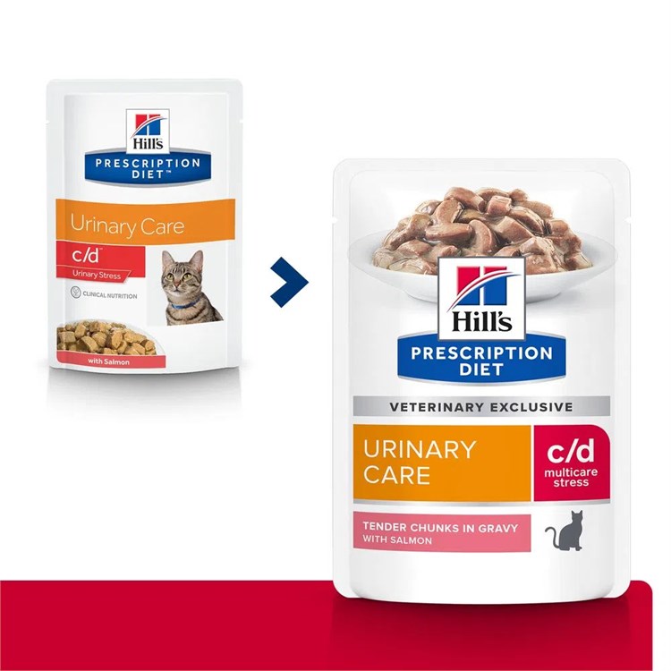 Hill's Diet C/D Urinary Stress Salmone 85 gr Umido Gatto