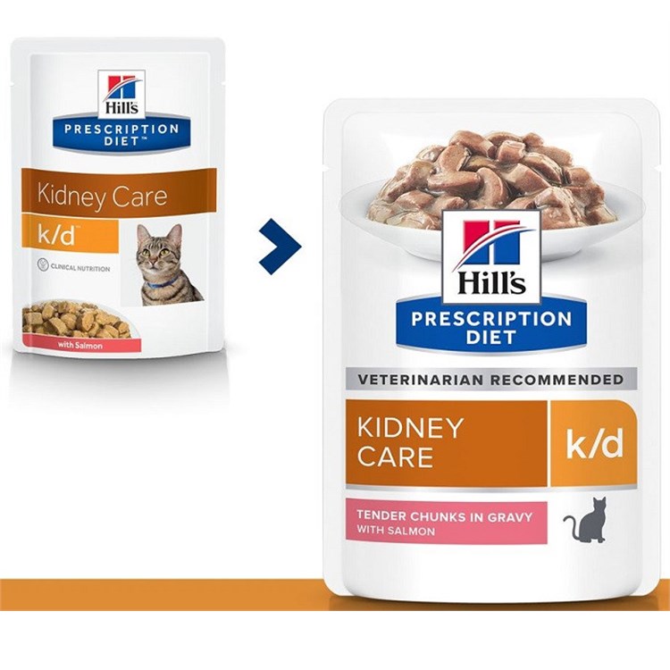 Hill's Diet K/D Salmone Kidney Care 85 gr Umido Gatto