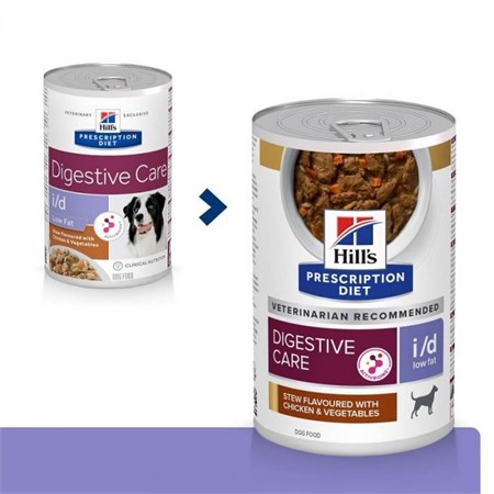 hills id low fat stew 354 gr spezzatino riso pollo e verdure umido per cane