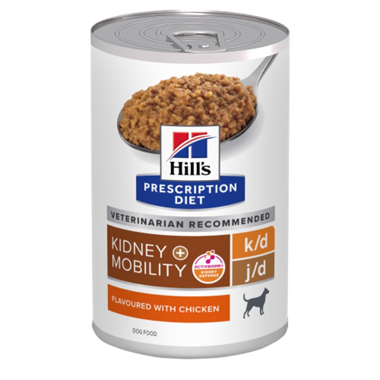 Hill's Prescription Diet Kideny K/D + Mobility J/D 370 gr Pollo Umido Per Cane