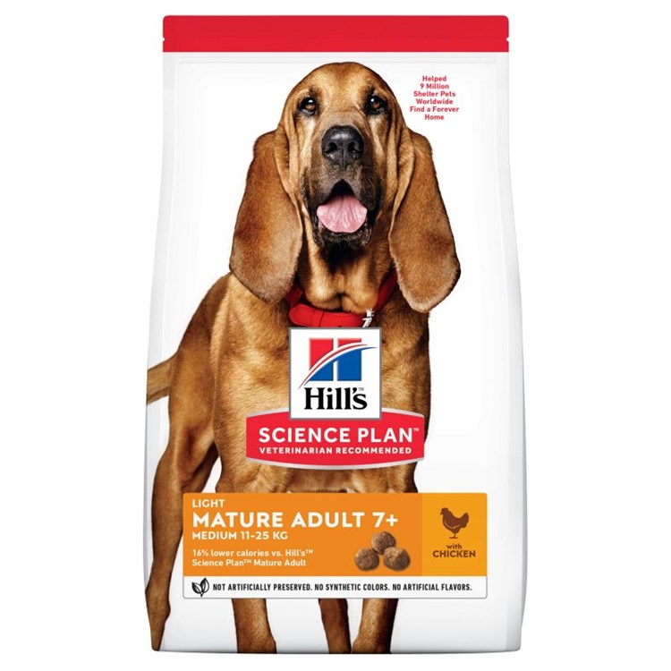 Hill's Science Plan Medium Light Mature Adult 7+ con Pollo 14 kg Cane