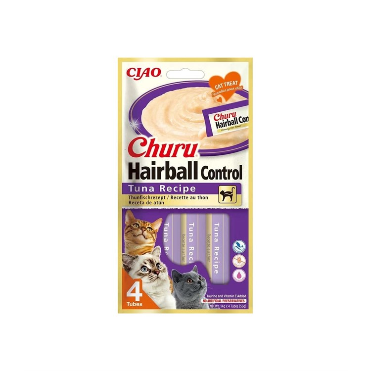 Inaba cat churu hairball control tonno 14x4 tubi 56 gr