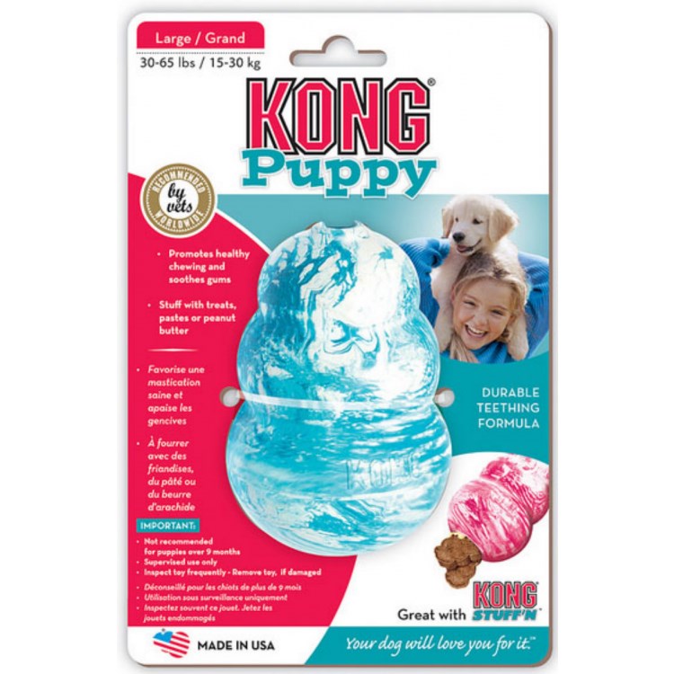 Kong Puppy Medium Per Cuccioli Rosa o Celeste