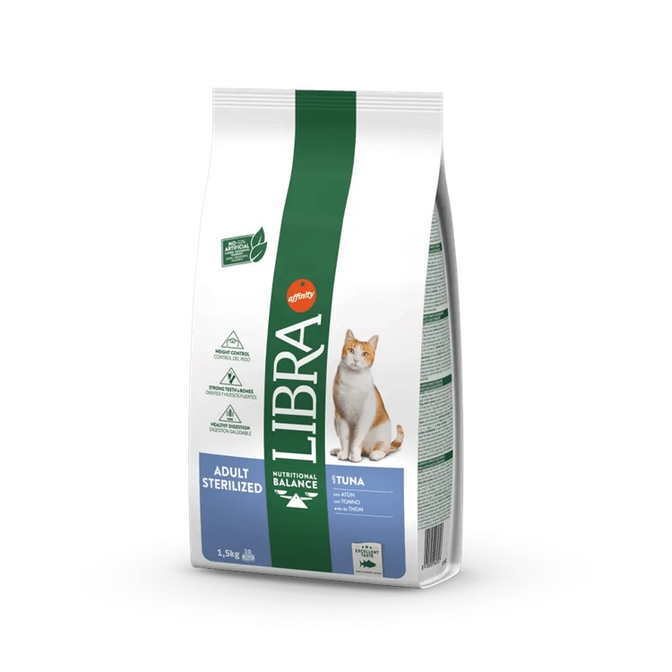 Libra Cat Adult Sterilized Tonno 1,5 kg Crocchette Per Gatto