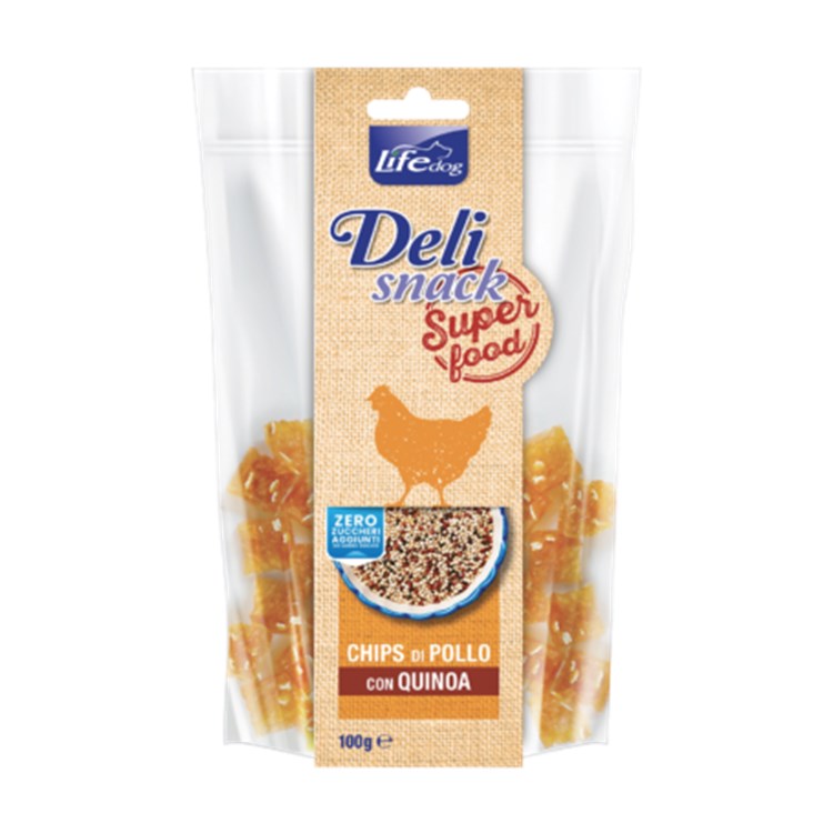 Life Dog Snack Delisnack Superfood Chips Pollo Quinoa 100 gr