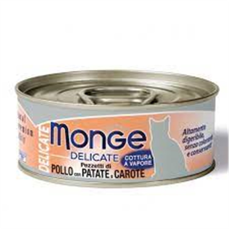 Monge Cat Delicate Superpremium 80 gr Pollo con Patate e Carote Per Gatti