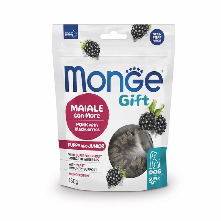 Monge Gift Super M Puppy Junior Maiale More 150 gr Snack Per Cani