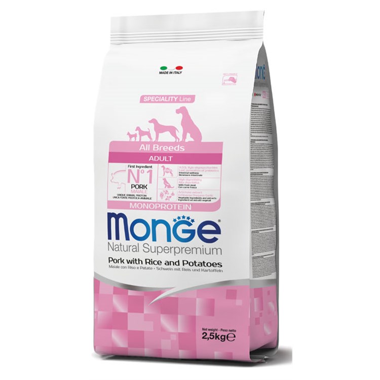 Monge Superpremium Adult All Breeds Maiale 12 kg Cane