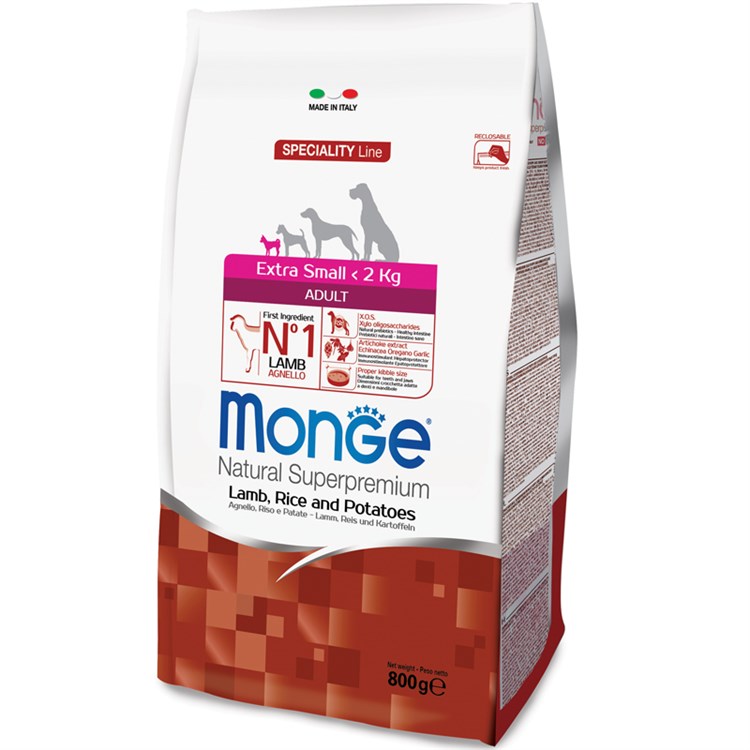 Monge SuperPremium Extra Small Adult Agnello 2,5 Kg Per Cane