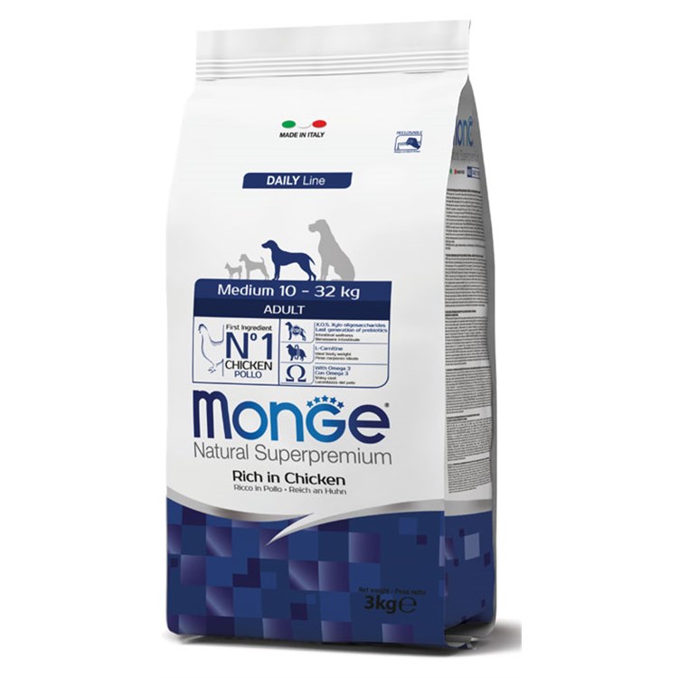 Monge Superpremium Medium Adult 3 kg Cane Pollo