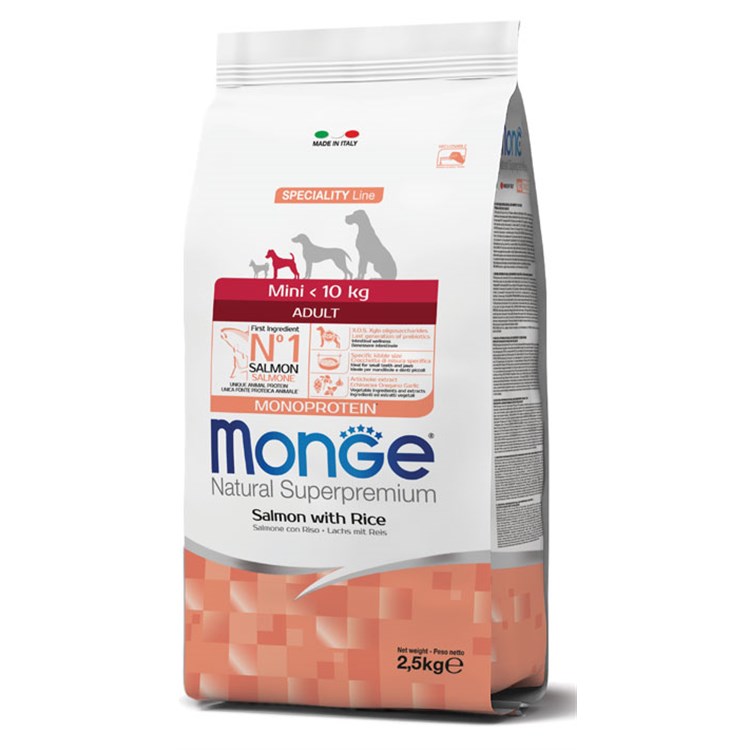 Monge Superpremium Mini Adult Salmone 7,5 kg Per Cani