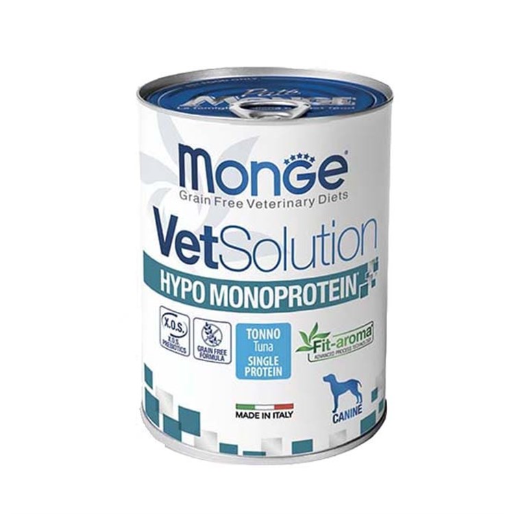 Monge VetSolution Hypo Monoprotein Tonno 400 gr Lattina Cani