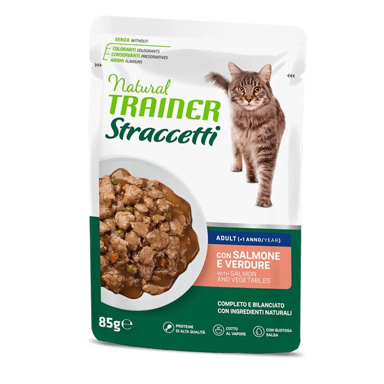 Natural Adult Cat Straccetti di Salmone e Verdure