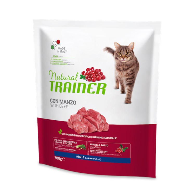 Natural Trainer Adult Manzo 300 gr Crocchette per Gatti