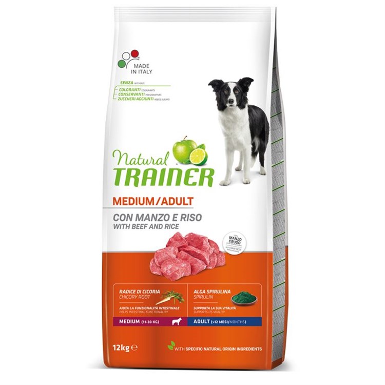 Natural Trainer Adult Medium Manzo Cane kg 12